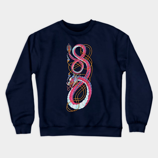 Nordic-Asian Dragon Crewneck Sweatshirt by Art of Arklin